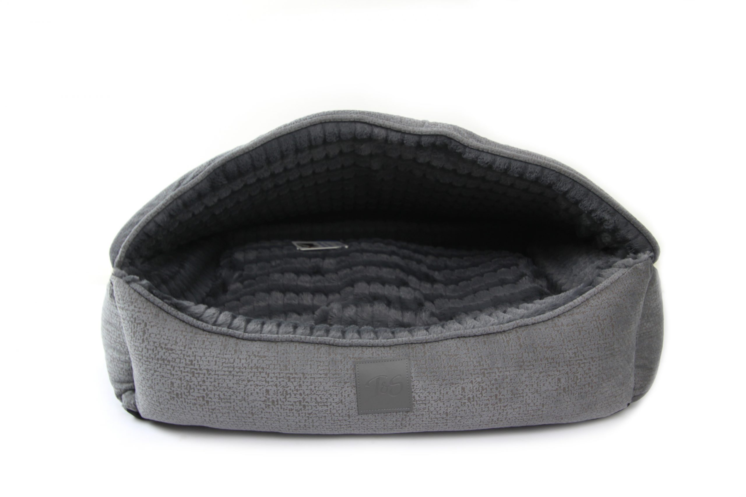 Canopy dog Bed Plush Grey