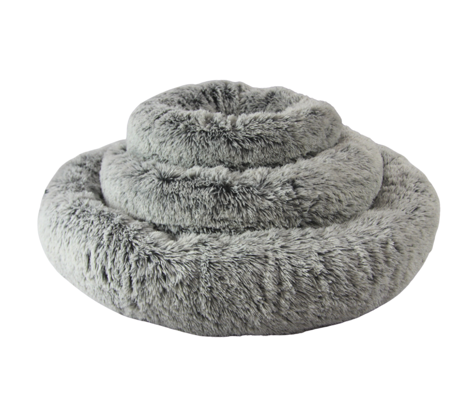 Round calming dog bed – Polar Bed Grey